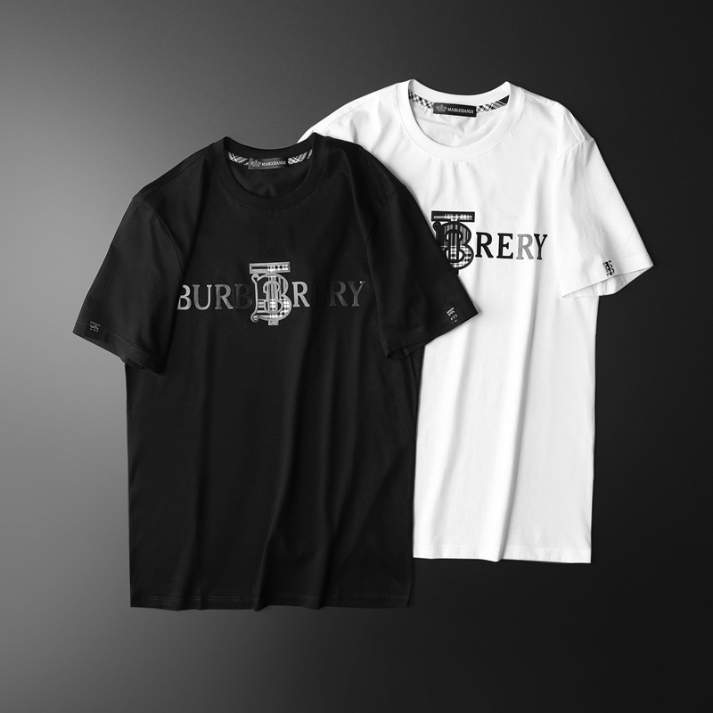 

fashion t shirts 2021 summer men's mercerized cotton round neck short sleeve youth popular printing style, White;black