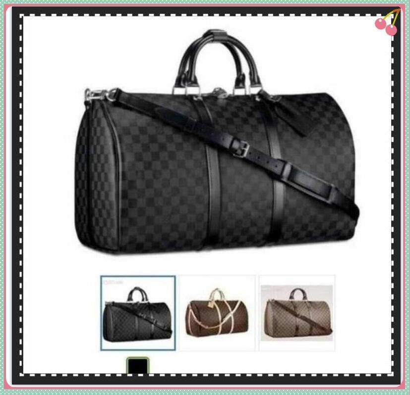 

1-5 LV LOUIS bag VITTON Designer Handbag 55cm DUFFLE Man Travel Bag Men's Duffel Backpack Outdoor Luggage bag Male M, Red;black