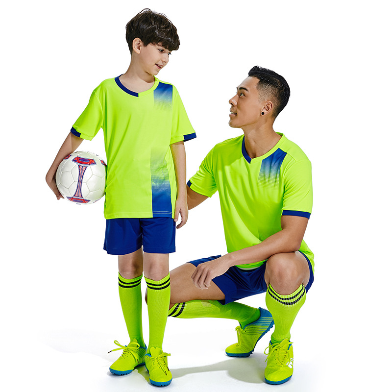 

Soccer Suit Set Short Sleeve Summer Adult and Children Light Board Jersey (The logistics price Pls Contact us), Gray