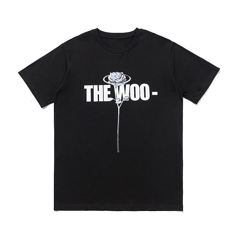 

Summer Men Women Designer T Shirt Cotton Shirts Rose Print Short Sleeve Hip Hop Tops Loose Breathable Mens Streetwear Male Tees -XL