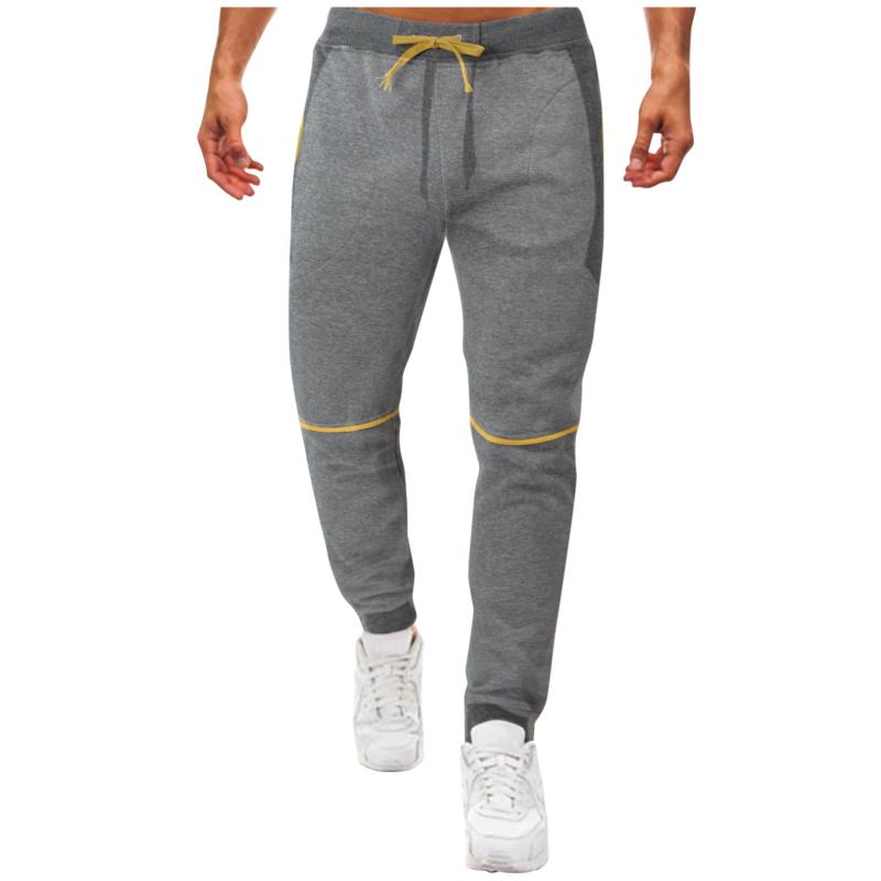 

Men's Pants Oversize Tracksuit Joggers Autumn Solid Color Casual Cropped Trousers Contrast Lace Sports, Black