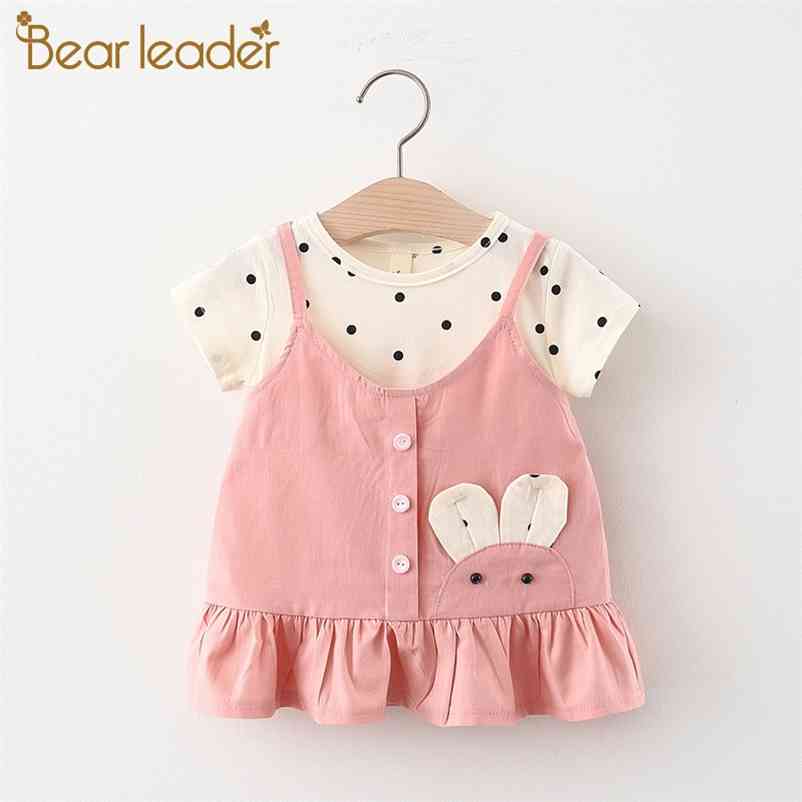 

Baby Girls Cartoon Bunny Dress Fashion Kids Party Lovely Costumes Toddler Suspender Clothes Casual Suits -3T 210429, Ah1715blue
