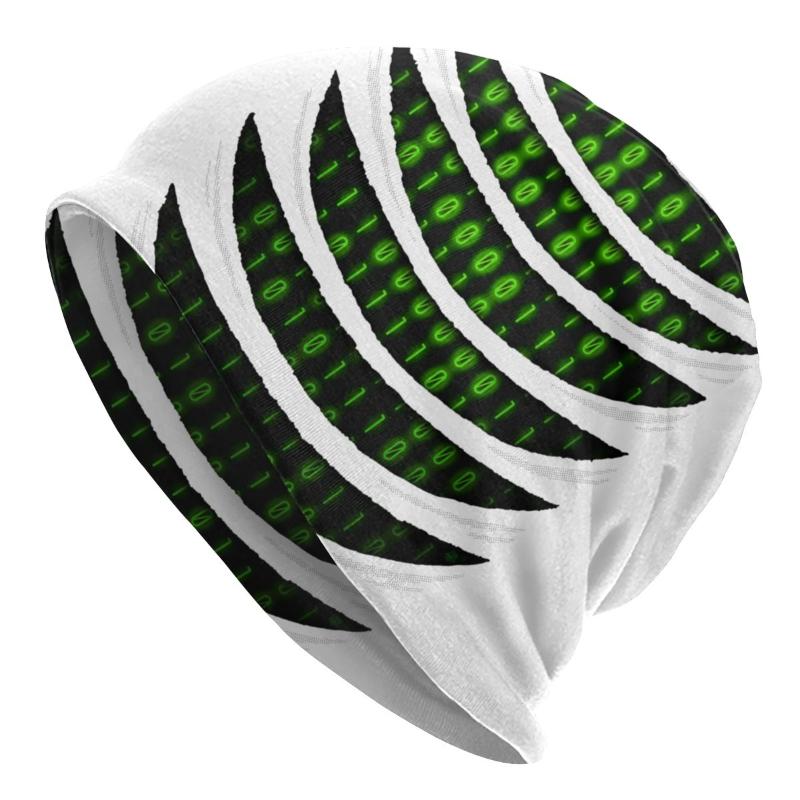 

Berets Binary Code Inside Bonnet Hat Autumn Winter Outdoor Skullies Beanies For Men Women Adult Knitted Warm Unisex Cap, Black