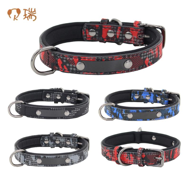 

Reflective Camouflage Pet Collar Comfortable Lining Dog Factory Direct Sales Taobao Collars & Leashes