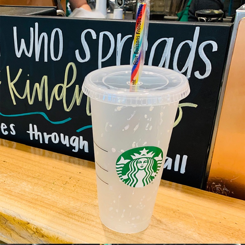 

50 pieces Starbucks Tumbler cups 710ML 24oz High Quality for holiday To Go Travel Heat-resistant Drinking Environmental Angel Goddess Confet