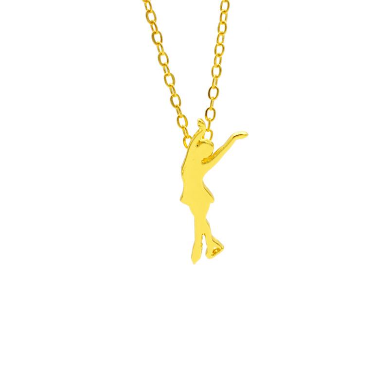 

Pendant Necklaces Drop Figure Skating Necklace Cute Trendy Metal Women Jewellery