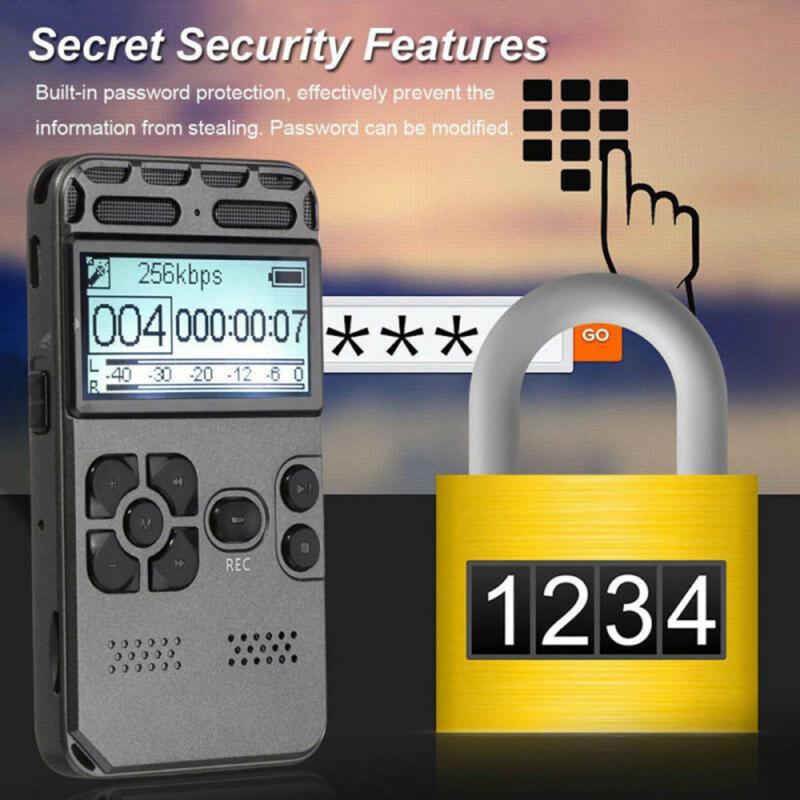 

V35 Voice Recorder 8G/16/32G Rechargeable LCD Digital Audio Sound Voice Recorder Dictaphone MP3 Player Security Mini Recorderhello