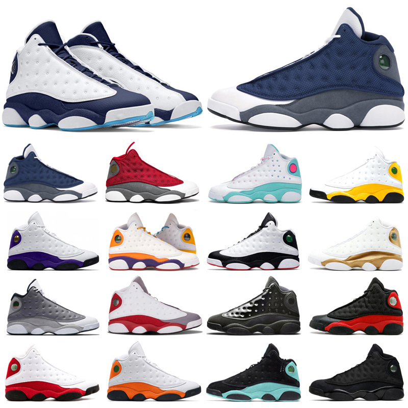 

Air Jordan Retro 13 Basketball Shoes Jumpman 13s Dark Powder Blue Red University Gold Flint Hyper Royal Aurora Green Mens Trainers Sport Sneakers