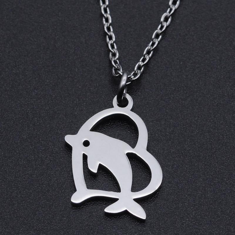 

Pendant Necklaces Heart Dolphin Stainless Steel Charm Necklace For Women Wholesale Drop Dainty Accept OEM Order
