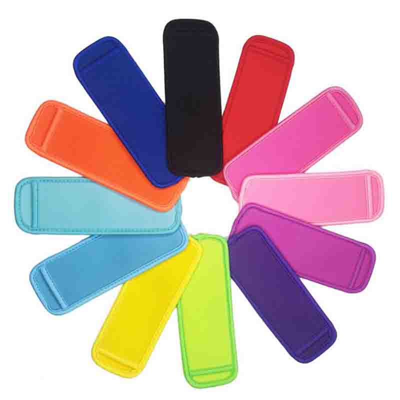 

100pcs Fast Ship 12 Colors Popsicle Holder Holders Ice Pop Cream Tool Neoprene Sleeve Sleeves Insulation Children Freezer Kids Summer Tools