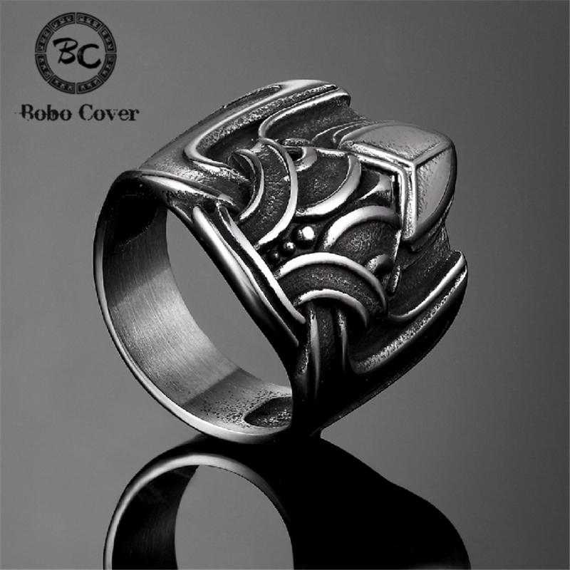 

Cluster Rings Retro Vikings Odin Crow Men Stainless Steel Nordic Mythology Amulet Male Jewelry Antique Accessories Vegvisir Punk Gifts, Golden;silver