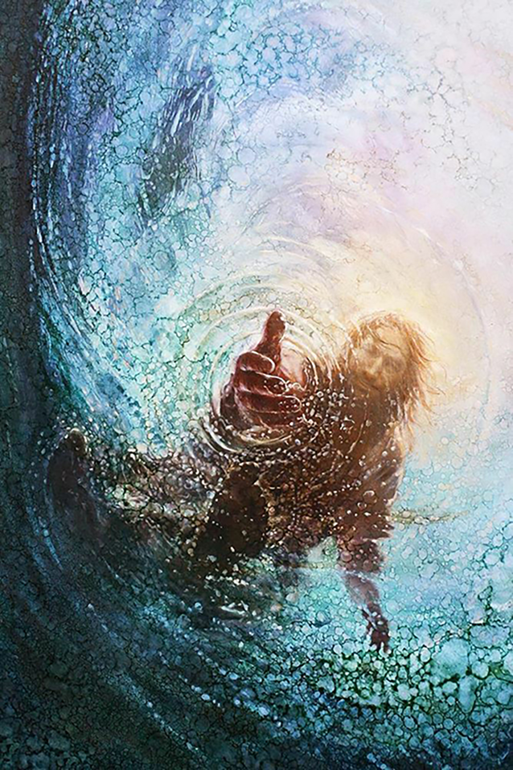 

Jesus Christ Reaching Hand into the Water Home Decor Oil Painting On Canvas HD-Print Wall Art Picture Customization is acceptable 21061216