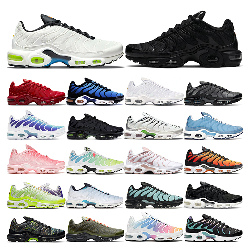 

tn plus running shoes for men women White black Teal Yellow Volt Mint Green Club University Blue Sunset with Breathable comfortable mens trainers sports sneakers, 42 frequency pack