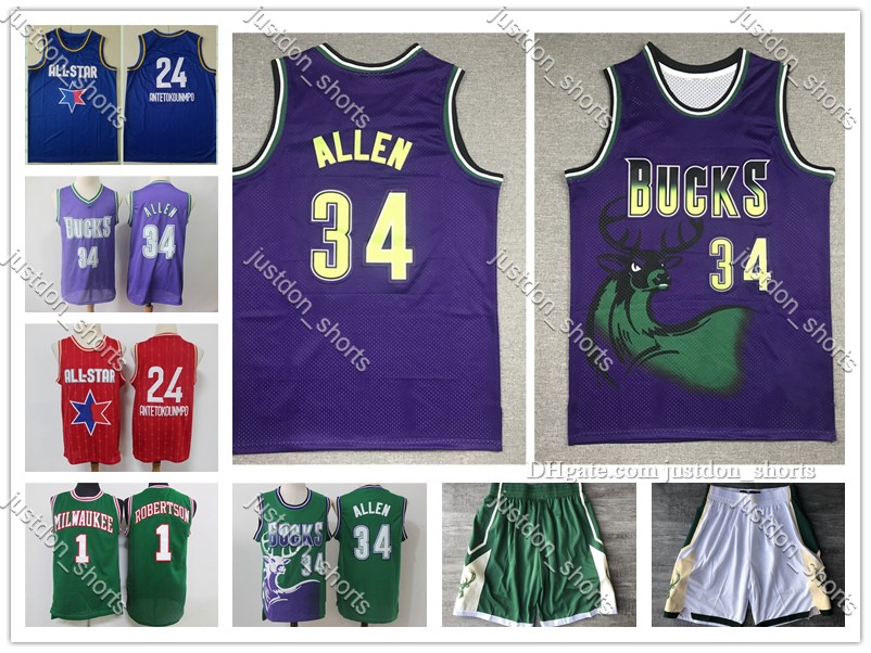 

Mens Vintage Oscar Robertson 1 Ray Allen 2 City Green Edition White Gold Hot Press Mesh Basketball Jerseys Stitched Shirts Sweatpants, Like pics