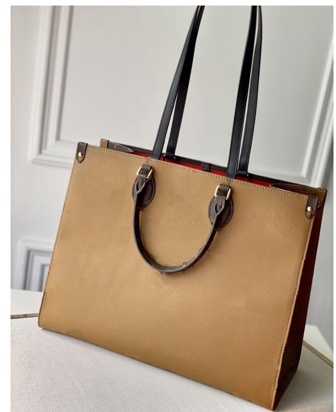 

ON THE GO onthego Luxurys Designers Bags Womens Handbags Purse Flower Tote Bag Ladies Tote Leather Shoulder Bags Purse Handbag, Red;black