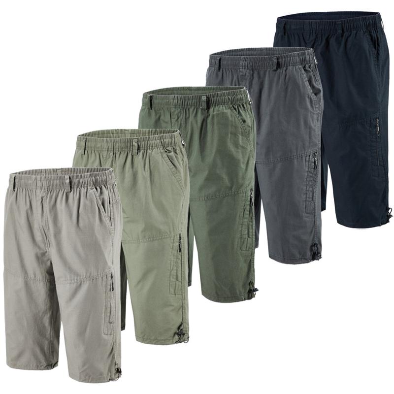 

Men's Shorts 2021 Summer Casual Trend Loose Quick-drying Ice Silk Five-point Pants Zipper Sweatpants Large Size, Black