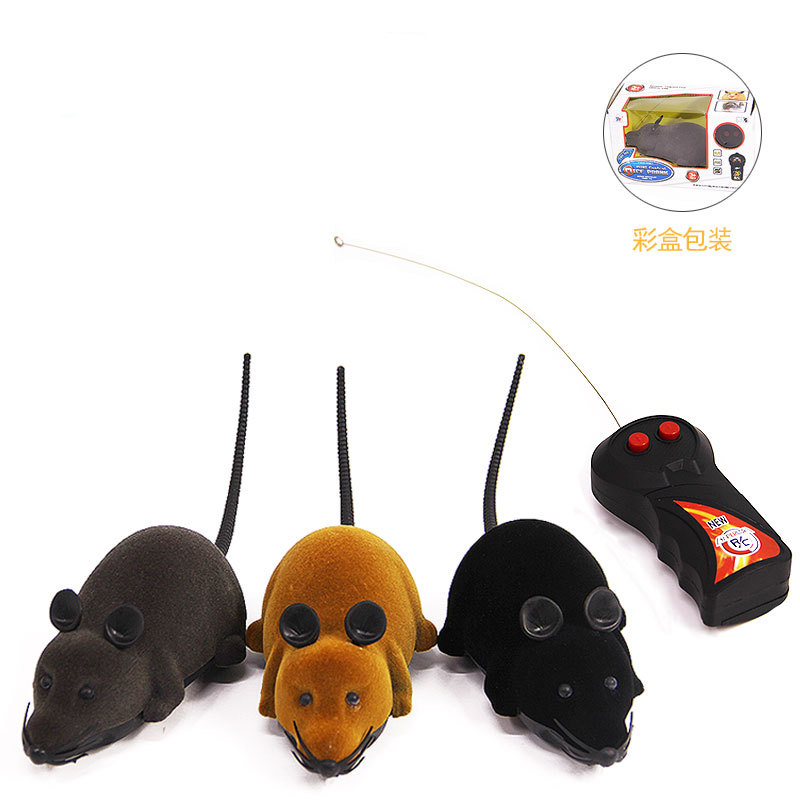 

Wireless Remote Control Mouse Fluffy Electronic Toys , Emulation Rat For Cat Dog Mini Tricky Toy