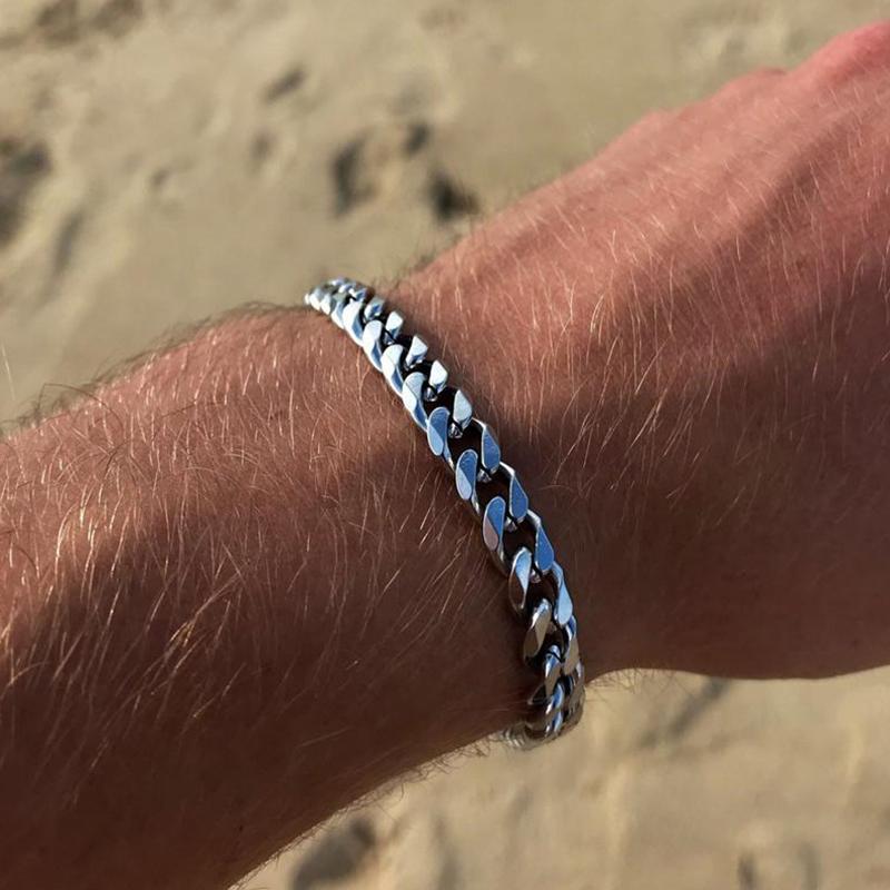 

Link, Chain YWSHK 2021 Trendy Cuban Men Bracelet Classic Stainless Steel 3/5/7mm Width For Women Jewelry Gift