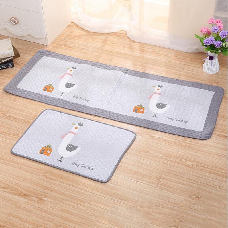 

Cartoon Style Entrance Doormat Patchwork Cotton Living Room Bedroom Bedside Soft Area Rugs Kitchen Hallway Balcony Floor Carpet