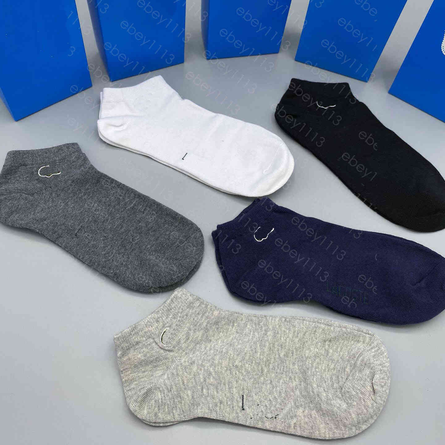 

mens socks letter embroidery cotton crocodile womens boat sock paris style couple Outdoor leisure random color, Multi