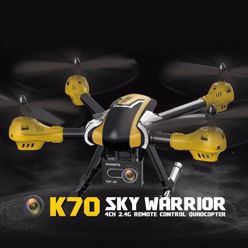 

All new K70 WiFi FPV remote Control Large Size big Drone With 2mp Camera HD One-Key-return altitude hold RC Quadcopter Dron RTF, Yellow