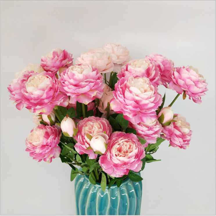 

Decorative Flowers & Wreaths Artificial Flower Peony Wedding For Bride Hand Silk Blooming Fake White Home Decoration, See chart