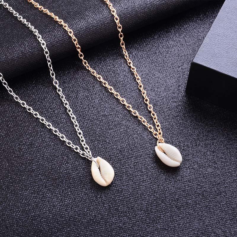 

Pendant Necklaces Yo Conch Shell Necklace For Women Shape Simple Seashell Ocean Beach Boho Vintage Fashion Gold Silver Color Jewelry