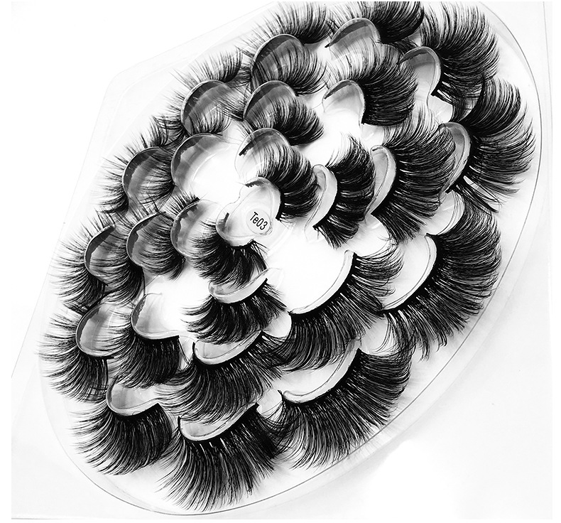 

Makeup eyelashes in bulk lash lashes fluffy 13 pairs a set 3D mink lashes Dramatic Thick Cruelty Free silver laser packing