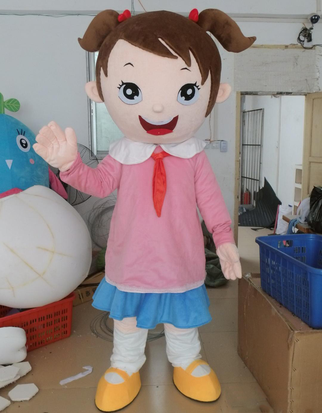 School Party Student Girl Mascot Costume Halloween Christmas Cartoon Character Outfits Suit Advertising Leaflets Clothings Carnival Unisex Adults-image-735181980