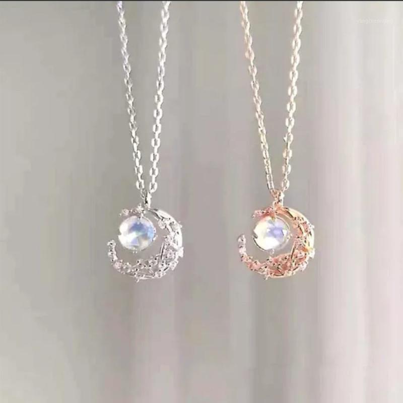 

Chains Korean Crescent Necklace Temperament Simple Ins Wind Moon Clavicle Chain With The Same Paragraph Wild Gift Pendant