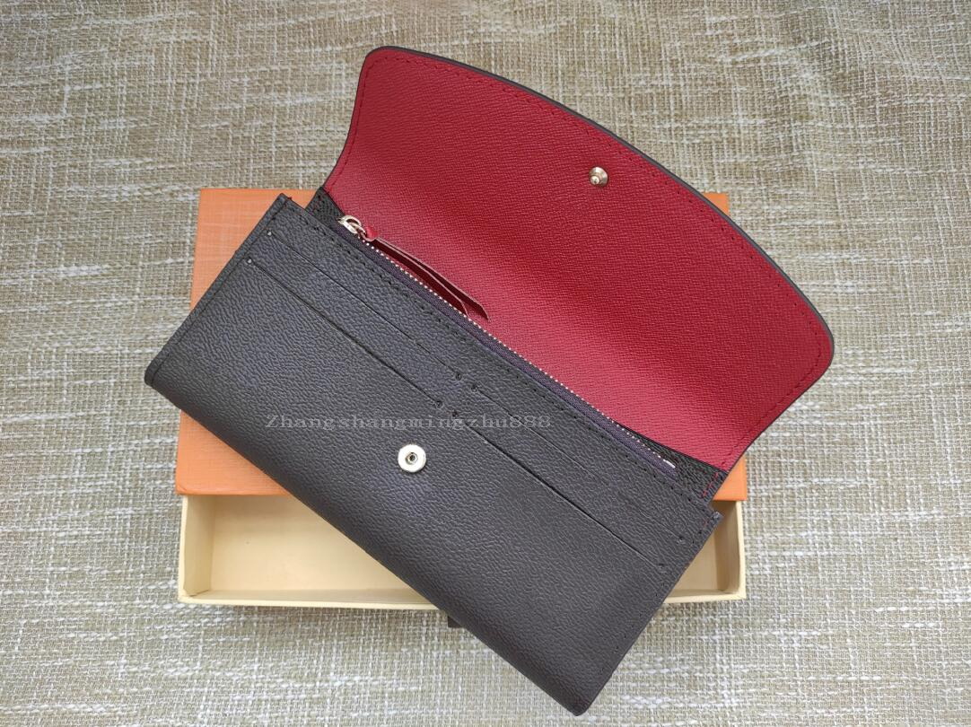 

Women Wallets Fashion Party Clutch bags High Quality 10color Lady zipper Card holder Purse With Box, 10 brown flower letter