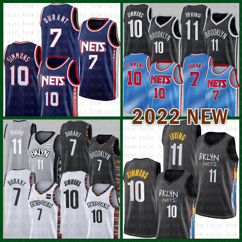 

2022 New Brooklyn''Nets''Men Basketball Jersey Kevin Ben 10 Simmons 7 Durant Kyrie 72 Biggie 11 Irving S-XXL Champagne, 2021 jersey