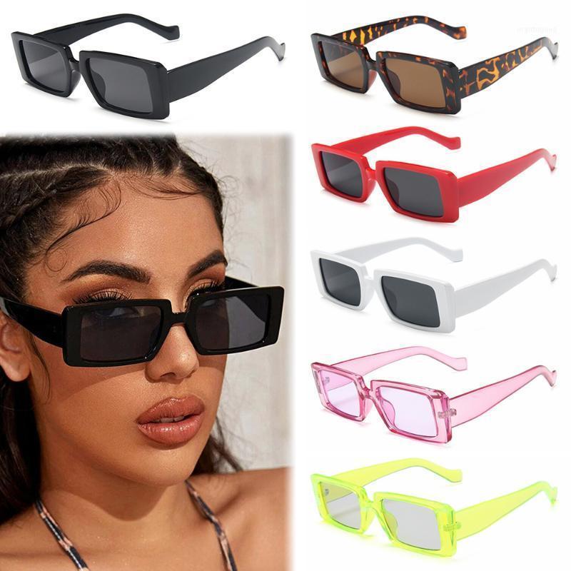 

Sunglasses 1Pc Oversized Rectangle Women 2021 Black Thick Frame Cool Sun Glasses Shades Female UV400 Lens Eyewear Gifts DROPSHIP1