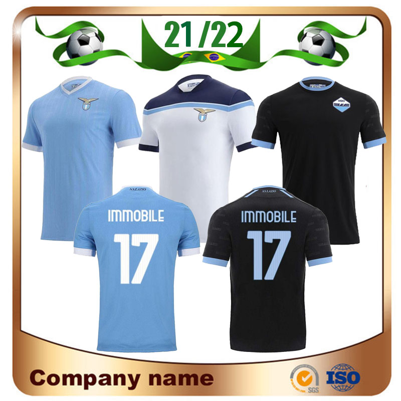 

21/22 Lazio #17 IMMOBILE Soccer Jerseys 2021 Home #21 SERGEJ #7 KISHNA Maillots De Foot Shirt #6 LUCAS #10 LUIS ALBERTO Custom Football uniform sale