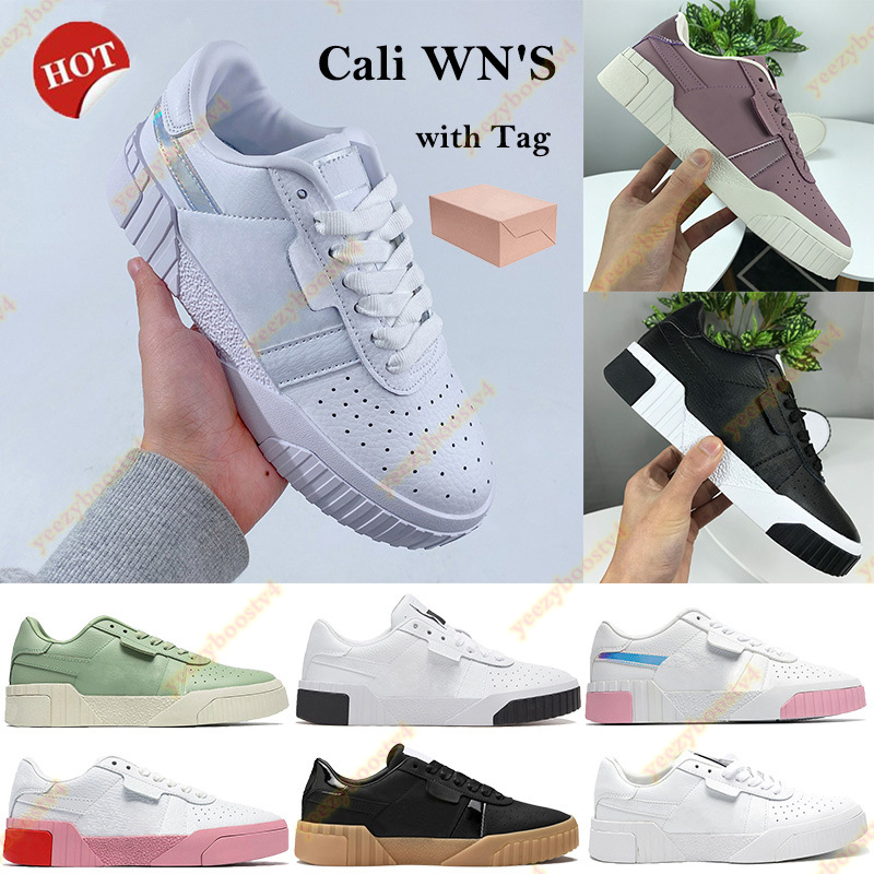 

Women Cali WN'S Runing Shoes Classic Sneakers with Box black triple white laser pink purple grey olive sport Trainers Tag