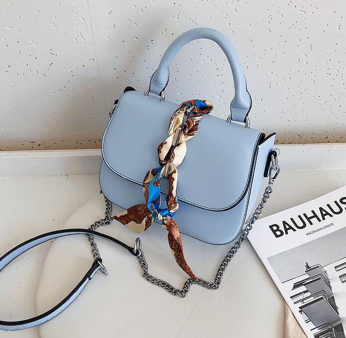 

Factory wholesale women handbag round womens shoulder bag sweet ladies scarves bow chain bags white leather slung womenes handbags