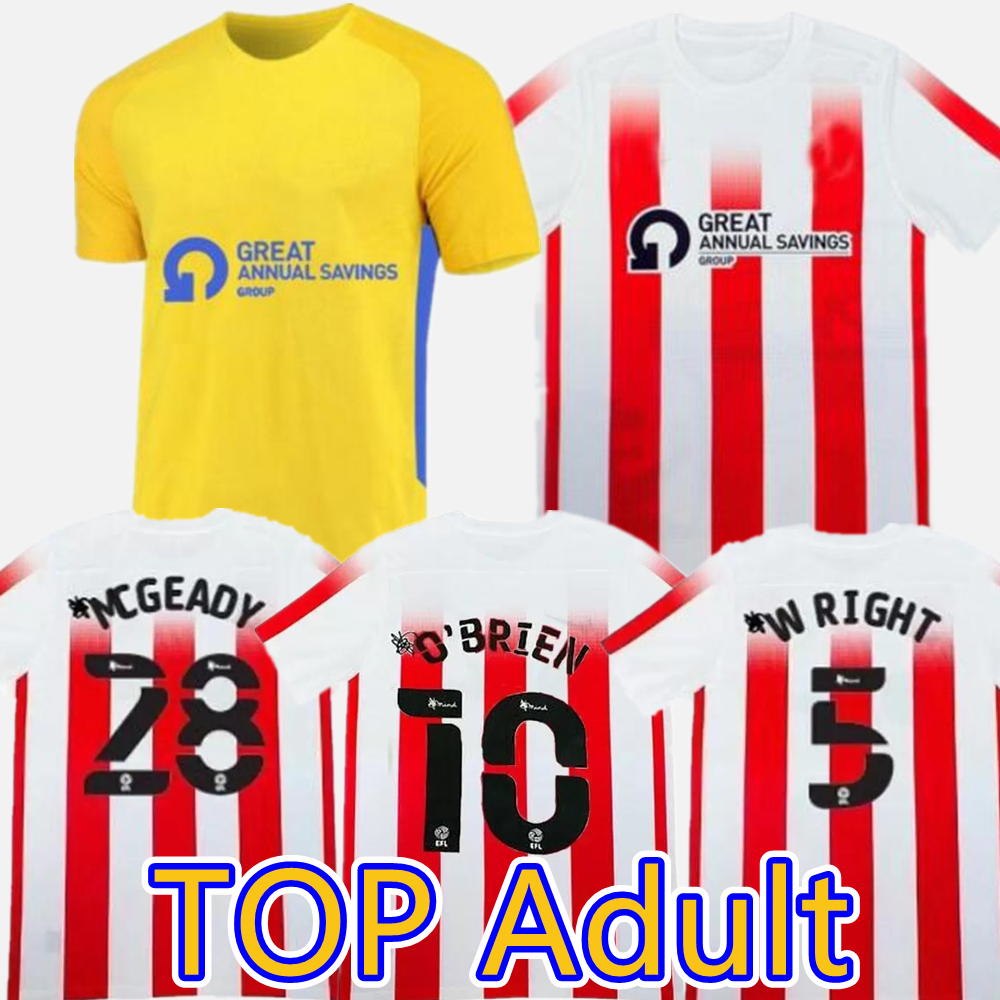 

SUNDERLAND 21 22 soccer Jerseys Alex Pritchard Will Grigg Arbenit Xhemajli Aiden O'Brien Wright McGeady Camisetas 2021 2022 Men KIDS ki, Black;yellow