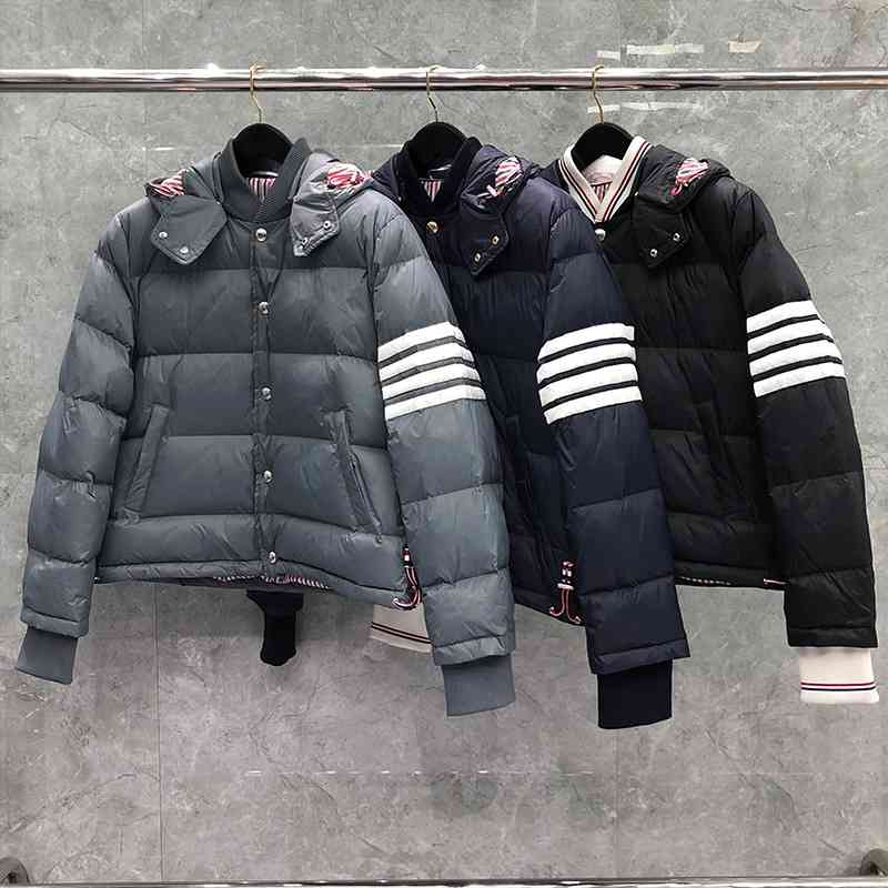

Dongguan direct sales TB down winter men's and women's same hooded bread warm jacket, Black