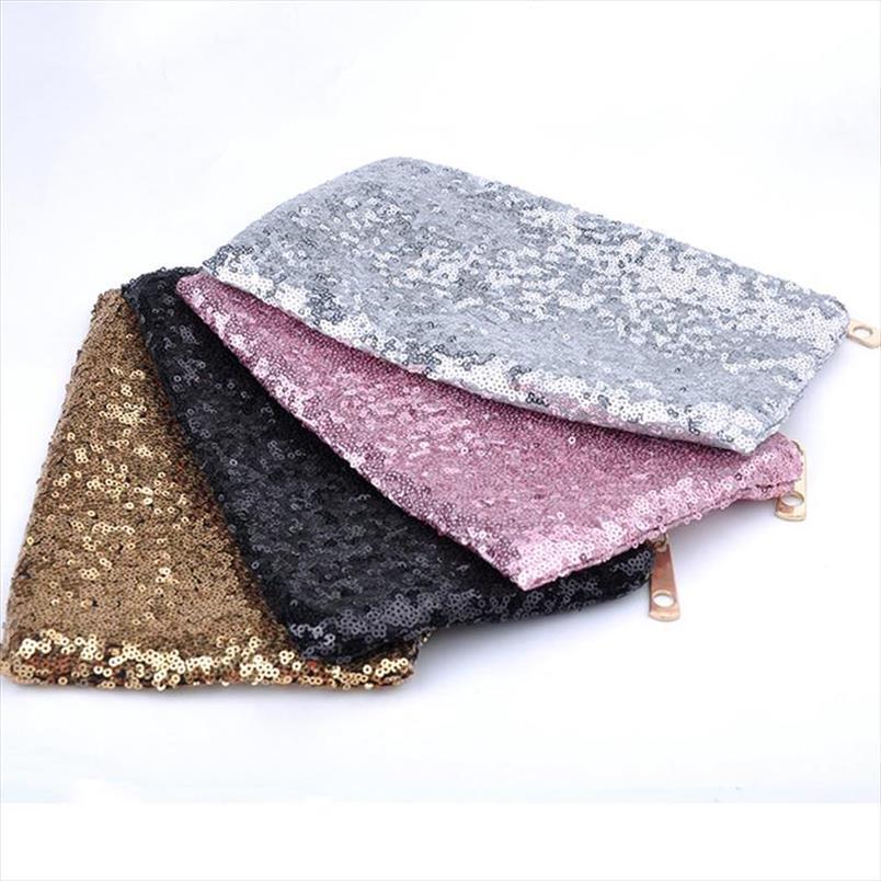 

bling sequins women cosmetic makeup bag female glitter evening clutch bags for party envelope hand pouch