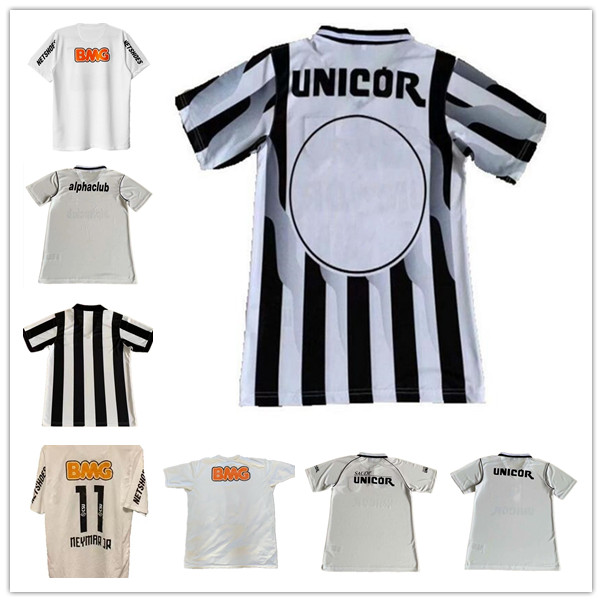 

Santos 1998 1999 2001 retro soccer jerseys 97 98 99 01 11 12 Vintage football shirts home away black white thai qualtiy Mens Adults, 1997 home