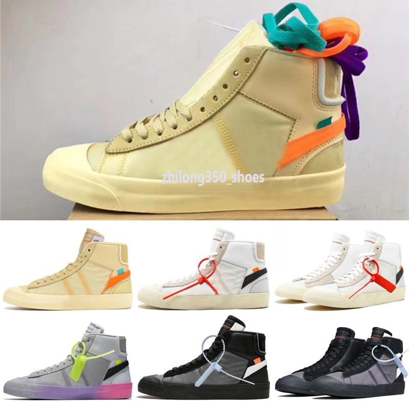 

Top Off Mid Mens outdoor Shoes Grim Reaper Serena Williams Have A Good Game All Hallow Purple Blazeres Women Skateboard Trainers Sneaker ZB0, Black