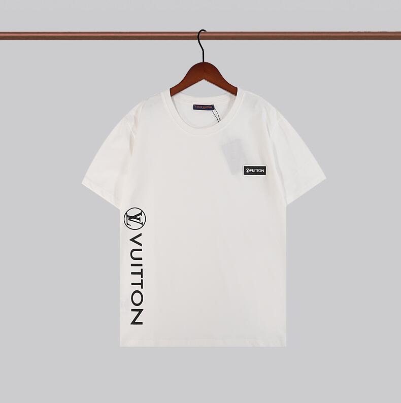 

2022 Famous Mens High Quality T Shirt Letter Print Round Neck Short Sleeve Black White Fashion Men Women High Quality Tees, 01