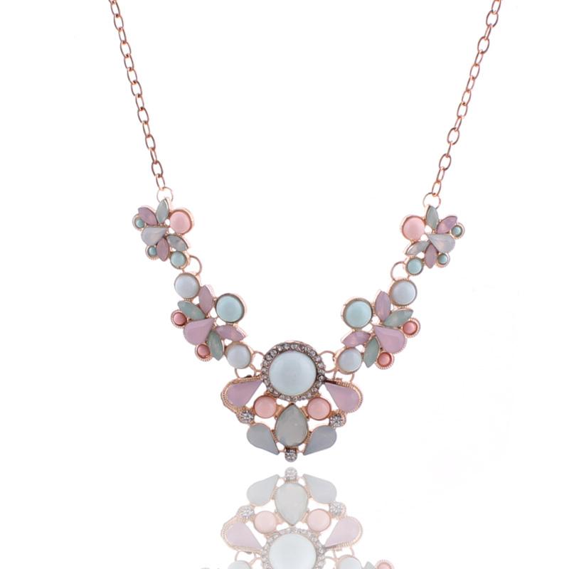 

Tenande Fresh Style Resin Geometric Big Flowers Leaves Crystal Choker Necklaces For Women Girl Maxi Statement Jewelry Femme Gift Chokers