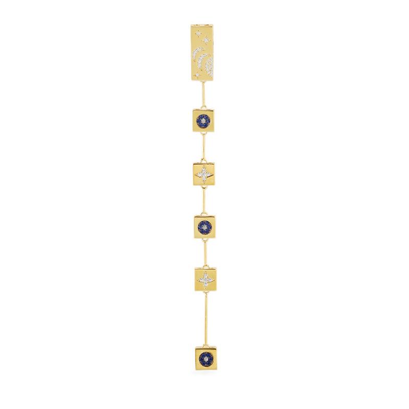

Dangle & Chandelier Geometric Square Design Earrings, Star And Moon, Rectangular Earrings