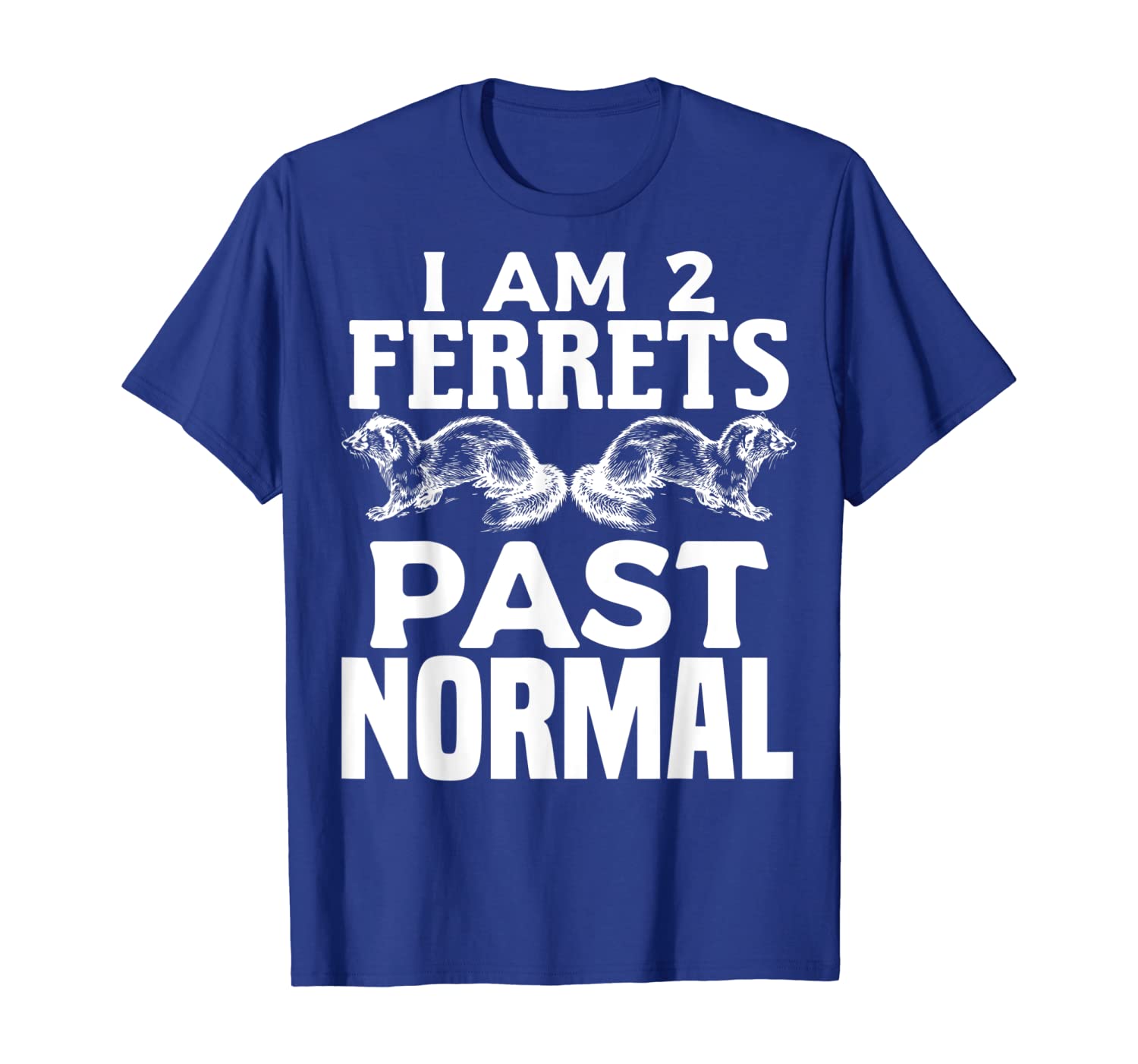 

Ferrets Past Normal Ferret Funny Women Men Kid Gift T-Shirt, White;black