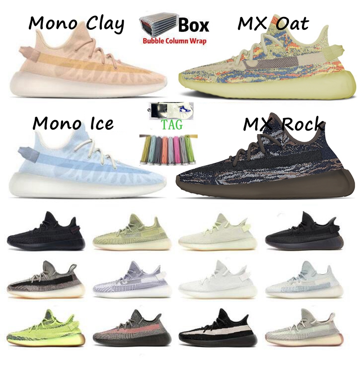 

Kanye West Yeezy Boost 350 v2 Shoe Yeezys Yezzy Yezy MX Oat Rock Mono Ice Clay Cinder Zebra Cream White Black Static Reflective Running Shoes Men Women Sneakers, 42.synth reflective