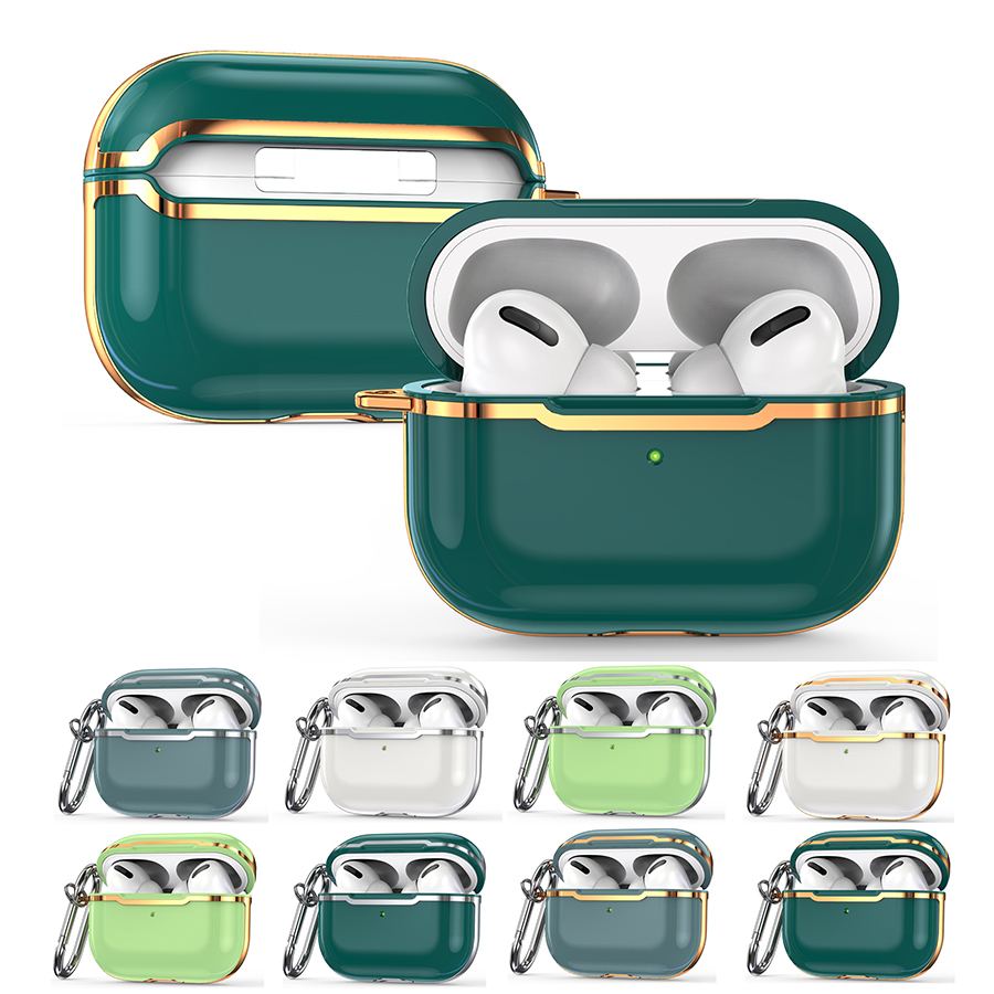 Luxury Electroplating Soft TPU Airpods Cases For Apple Airpod Pro 1 2 3 Ultra Thin Earphone Headset Protective Cover-image-690261701