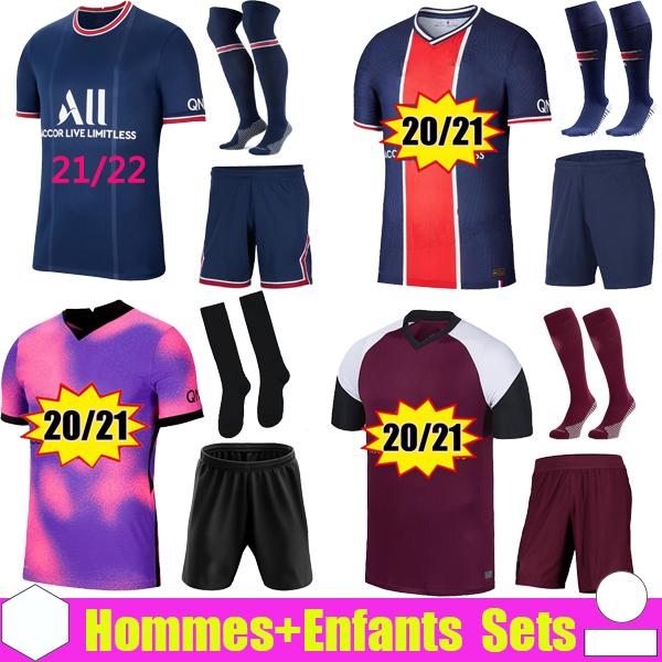 

Tops MBAPPE KEAN soccer jersey 21 22 Maillots de football shirts 2021 2022 MARQUINHOS VERRATTI KIMPEMBE men + kids kit uniforms enfants maillot foot fourth, Home