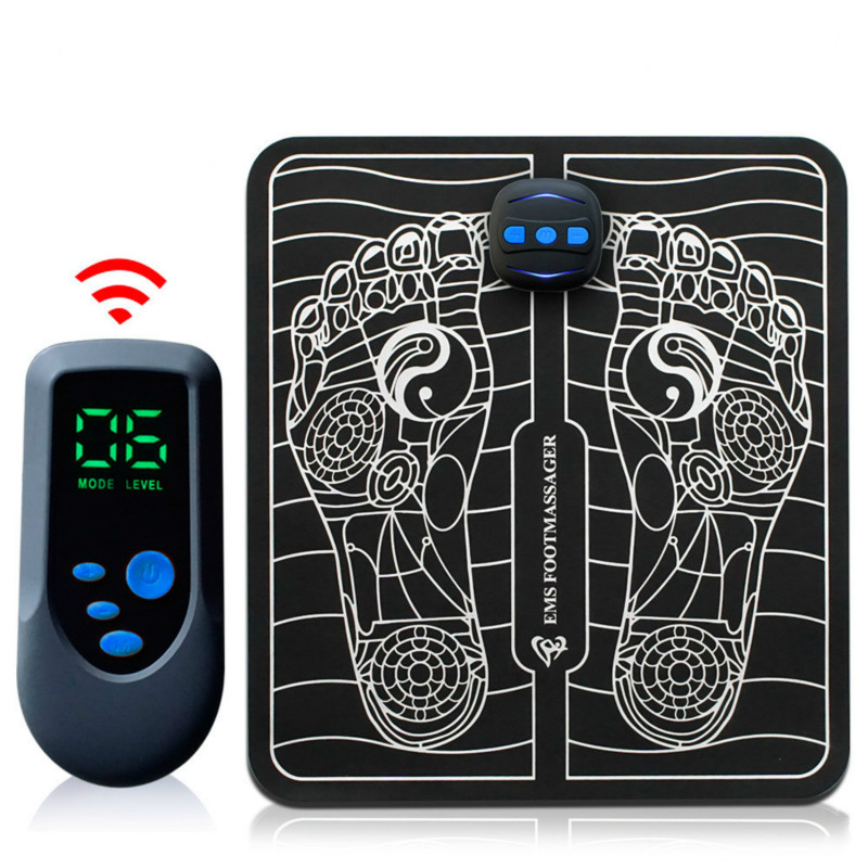 

Intelligent Electric Foot Massage Cushion ABS Pulse Acupuncture USB Charge Feet Massager Mat HealthCare Relaxation Treatments