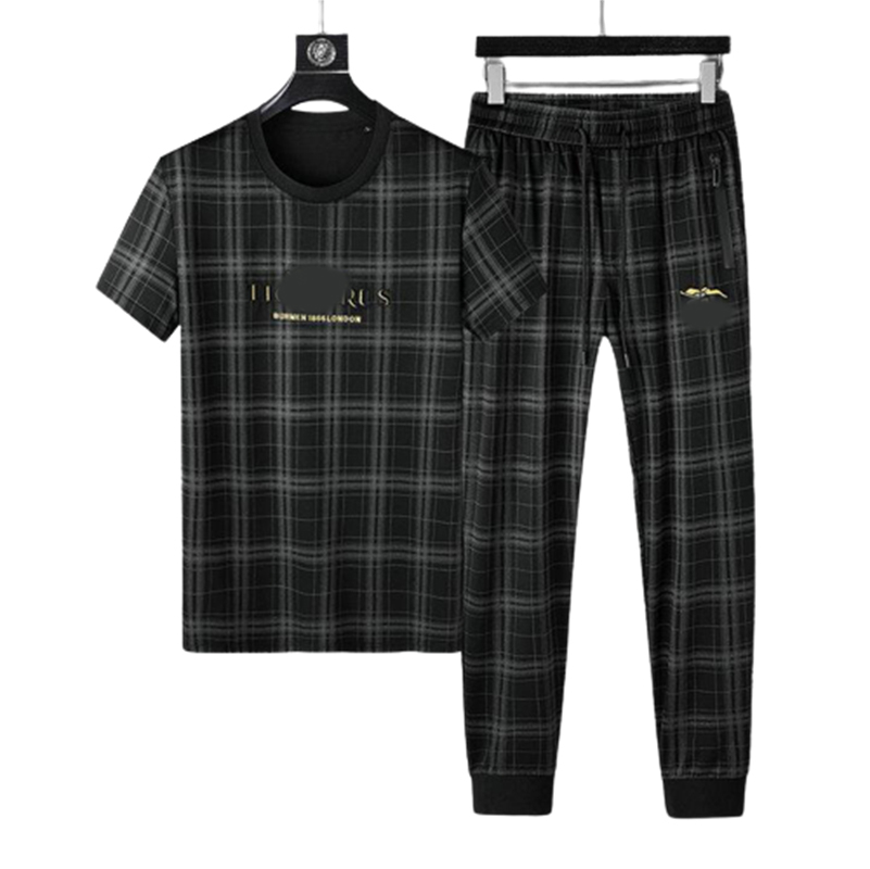 

Mens Designers Tracksuit Set Running 2022 Fashion Men Tracksuits Letter Slim Clothing Track Kit Casual Sports Short sleeve Suit Asian size M-3XL#050, Black
